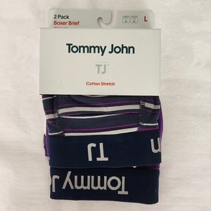✨️NWT Tommy John 2-pack men's boxer briefs purple stripe S L XL